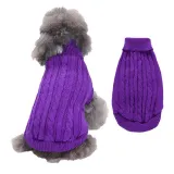 Pet Dog Cloth Solid Color Keep Warm Sweater Puppy Cloth