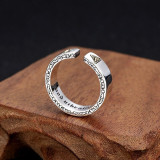 Men Silver Zircon Eye Of God Fashion Jewelry Inlaid Diamond Adjustable Size Women Ring