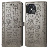 Leather Printed Animal Paw Flip Wallet Drop Proof Phone Case for iPhone13 12 11 Pro Max