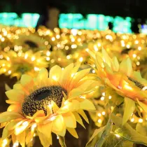 LED Solar Sunflower Sensor Flower Lantern Outdoor In-ground Lawn Light Garden Decoration Landscape Light Luces Jardin
