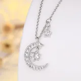 Choker Star Pendant Simple Charms Chain Women Fashion Accessories Jewelry Moon Necklace