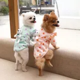 Pet Dog Cloth Bulldog Cute Polka Dot Bear Puppy Cloth with Pocket