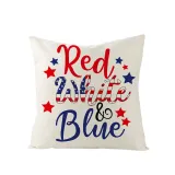 4PCS Home Cotton Decorative American Memorial Throw Pillow Case Cushion Covers For Sofa Couch Bed Chair