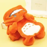 Pet Dog Clothes Cartoon Totoro Hoodie Flannel Sleepwear With Hat