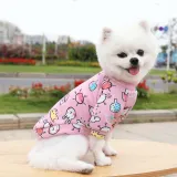 Pet Dog Cloth Pink Cute Cat Printed Pullover Shirt Puppy Cloth