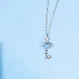 Sterling Silver Key Gemstone Necklaces Pendant Necklace
