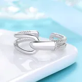 Silver Gold Zircon Drip Whip Jewelry Inlaid Diamond Adjustable Size Women Ring