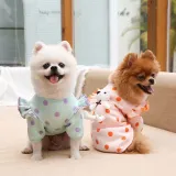 Pet Dog Cloth Bulldog Cute Polka Dot Bear Puppy Cloth with Pocket