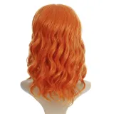 Women Synthetic Short Dye Wavy Hair Wigs Middle Parting Curly Wig