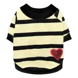 Pet Dog and Cat Teddy Bulldog Cloth Striped Vest Shirt Puppy Cloth