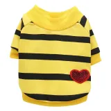 Pet Dog and Cat Teddy Bulldog Cloth Striped Vest Shirt Puppy Cloth