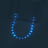 Stylish Multi-element Copper Drop Oil Blue Luminous Necklace