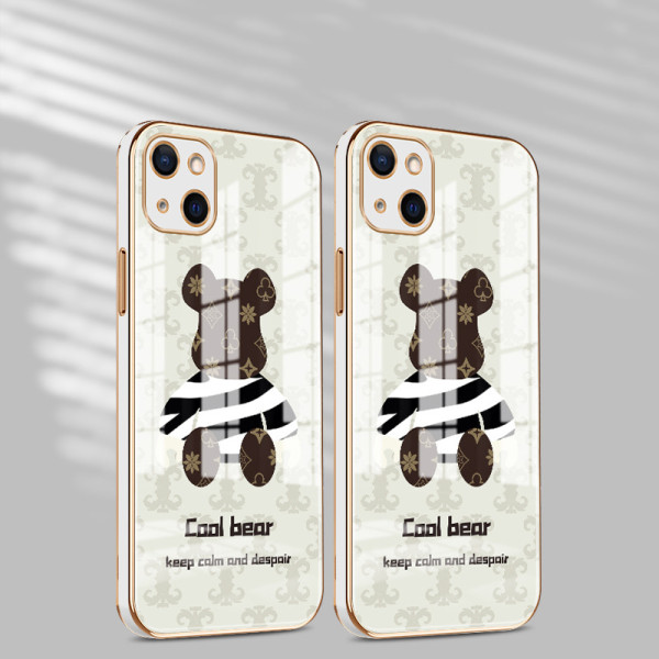 Cartoon Zebra Stripes Bear Phone Case for iphone13 12 11 Pro Max