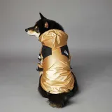 Pet US Fashion Golden The Dog Face Windproof Hooded Waterproof Jacket