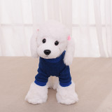 Pure Color Dog Paw Print Fleece Sweater Dog Clothes Pet Clothes