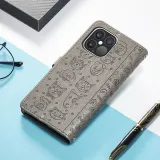 Leather Printed Animal Paw Flip Wallet Drop Proof Phone Case for iPhone13 12 11 Pro Max