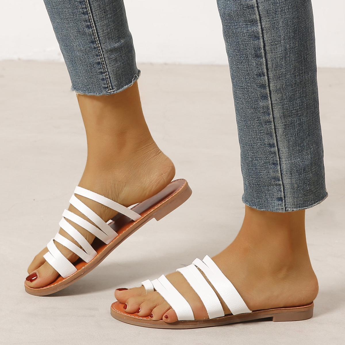 Women Flat Sandals Feet Relaxed Slippers