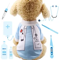 Pet Dog Clothes Doctor Nurse Uniform Cat Sweater