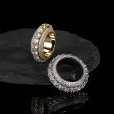 18K White Gold Pave Princess Cut Zirconia Rings