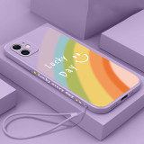 Cute Smile Rainbow Lucky Day Phone Case for iphone13 12 11 Pro Max