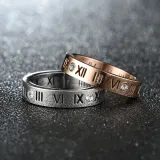 Golden Silver Zircon Roman Numerals Fashion Jewelry Inlaid Diamond Women Ring