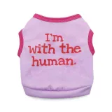 Pet Dog Cloth Teddy Solid Color Slogan Vest Puppy Cloth