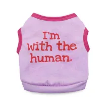Pet Dog Cloth Teddy Solid Color Slogan Vest Puppy Cloth