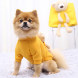 Pet Dog Clothes Cute Pocket Bear Stipes Sweater