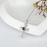 Modern Cross Style Projection Photo Customize Necklace