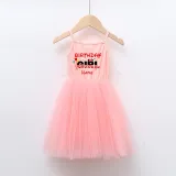 Girls Multicolor Puffy Slip Name Custom Birthday Celebration Cartoon Mouse Tutu Dress