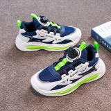 Toddler Kids Unisex Mesh Breathable Rotary Buttons Sneaker Running Shoes