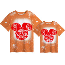 Mommy and Me Matching Clothing Top Cartoon Mice Heart Tie Dyed Family T-shirts