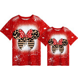 Mommy and Me Matching Clothing Top Cartoon Mice Leopard Tie Dyed Family T-shirts