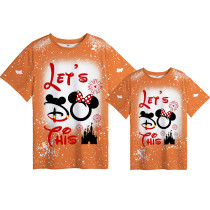 Mommy and Me Matching Clothing Top Cartoon Mice Let's Do This Tie Dyed Family T-shirts