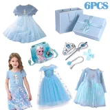 Girls Birthday Princess Dress Bag Accessories Gift Set With Gift Box