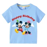 Kids Clothing Top Birthday Celebration For Boys And Girls Cartoon Mice Family T-shirts