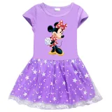 Girls Yarn Skirt Cartoon Mouse Long And Short Sleeve Dress