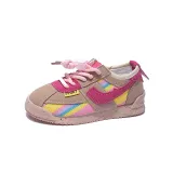 Toddler Kids Unisex Non-slip Round Toe Soft Thick-soled Sneakers