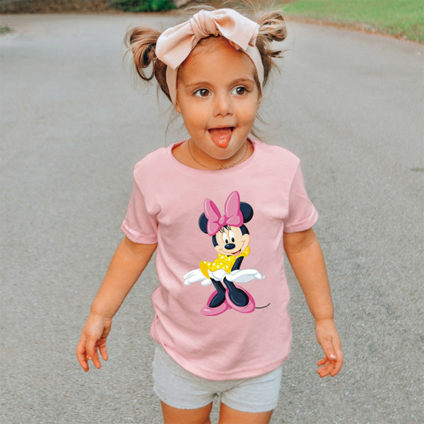Girls Multicolor Clothing Top Cartoon Mouse Family T-shirts