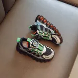 Toddler Kids Unisex Breathable Rotary Buttons Soft Flats Sneakers