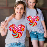 Mommy and Me Matching Clothing Top Cartoon Mice Lollipop Family T-shirts