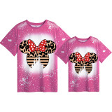 Mommy and Me Matching Clothing Top Cartoon Mice Leopard Tie Dyed Family T-shirts