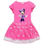 Girls Yarn Skirt Cartoon Mouse Long And Short Sleeve Dress