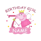 Girls Clothing Name Custom Birthday Celebration Cartoon Piggy Family T-shirts