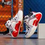 Toddler Kids Unisex Breathable Velcro Thick-soled Anti-collision Sneaker Basketball Shoes