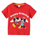 Kids Clothing Top Birthday Celebration For Boys And Girls Cartoon Mice Family T-shirts