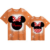 Mommy and Me Matching Clothing Top Cartoon Mice Tie Dyed Family T-shirts