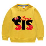 Kids Clothing Top For Boys And Girls Cartoon Mice Slogan Family Sweaters