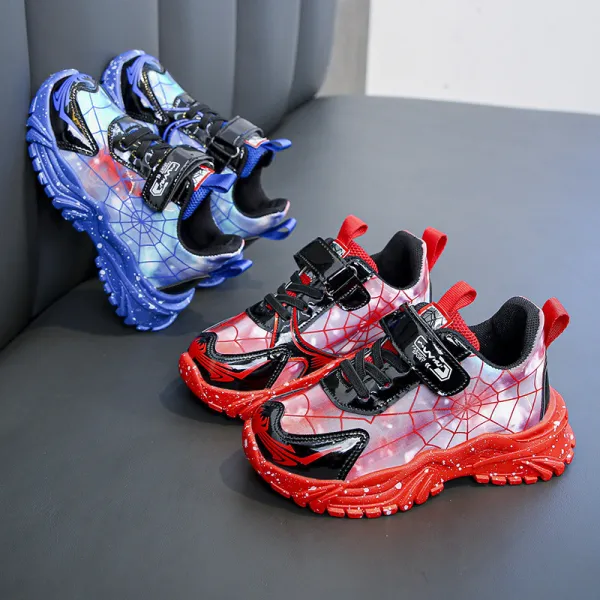 Toddler Kids Unisex Mesh Breathable Thick-soled Spider Sneaker Running Shoes