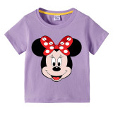 Girls Multicolor Clothing Top Cartoon Mouse Head Family T-shirts